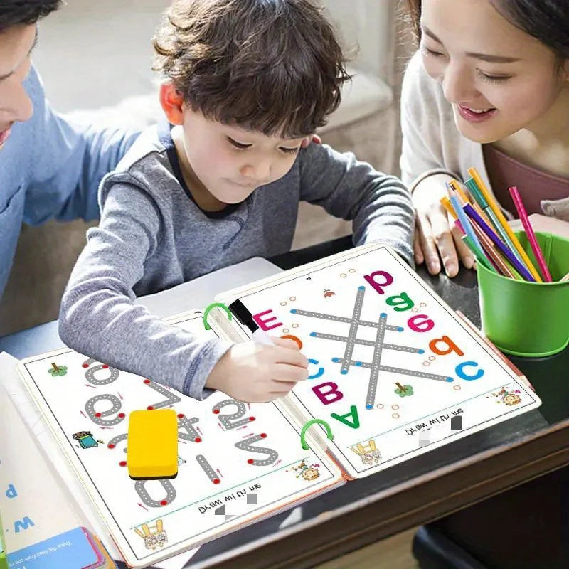 Reusable Magic Practice Copybook Control Training Book Magical Tracing Workbook Children Montessori Drawing Education Stationery