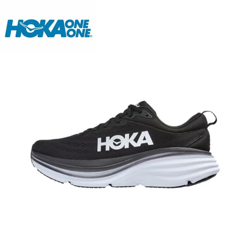 HOKA Sport Running Shoes Bondi 8 Breathable Anti Slip Cushioning Road Runs Shoes Men Sport Shoes Lifestyle Outdoor Sneaker Women