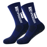 2025 New Anti-Slip Tape Design Football Socks Mid-Calf Non-Slip Soccer Sport Cycling Sports Men's Women Sock Grip Yoga 1 Pair