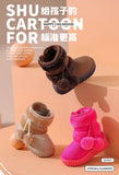 Kid Girls Snow Boots Winter Plush Boy Girl Cotton Shoe Warm Zipper Short Ankle Boot High Top Child Padded Boot Kid Shoe