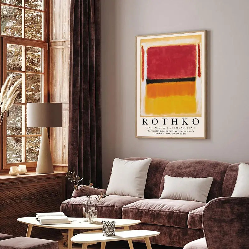Abstract Yayoi Kusama Orange Wall Art Matisse Mark Rothko Posters and Prints Flower Market Canvas Painting Mural Decoration