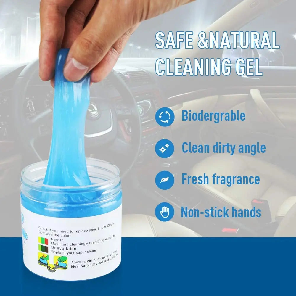 Seametal gel de limpeza do carro multifuncional saída ventilação ar painel portátil ferramenta limpeza mágica lavagem lama removedor poeira sujeira limpa