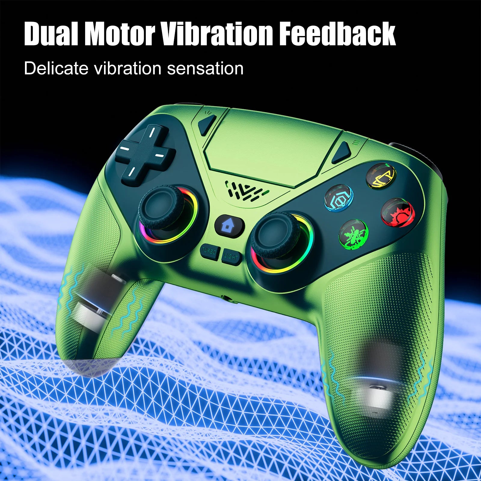 Controller For Playstation 5 PS5/PS5 Pro/Slim/PC Gamepads W/Hall Effect RGB Wireless Game Control Joystick Marco/Turbo Program