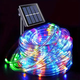 Corda de tubo solar ao ar livre luz led jardim decoração natal luz da corda de fadas 32m/22m/12m/7m festa de casamento ao ar livre lâmpada led