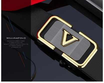 Men's automatic buckle belt casual cowhide belt personalized versatile belt