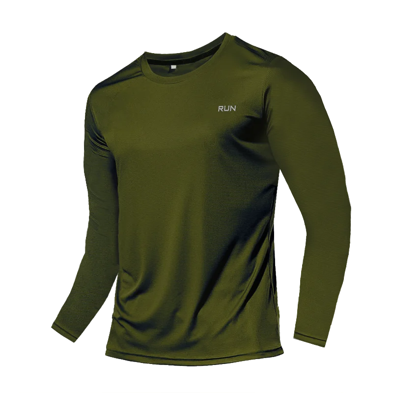 Camiseta transpirable de secado rápido, camisetas deportivas, ropa de entrenamiento, camiseta de manga larga para hombre, accesorios de gimnasio para correr de otoño, fitness para hombre.
