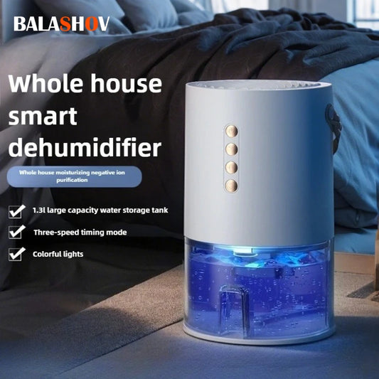 1000ml Dehumidifier Air Dryer for Home Office Negative ions Eliminate Damp Mold and Moisture Portable Air Dehumidifier EU US