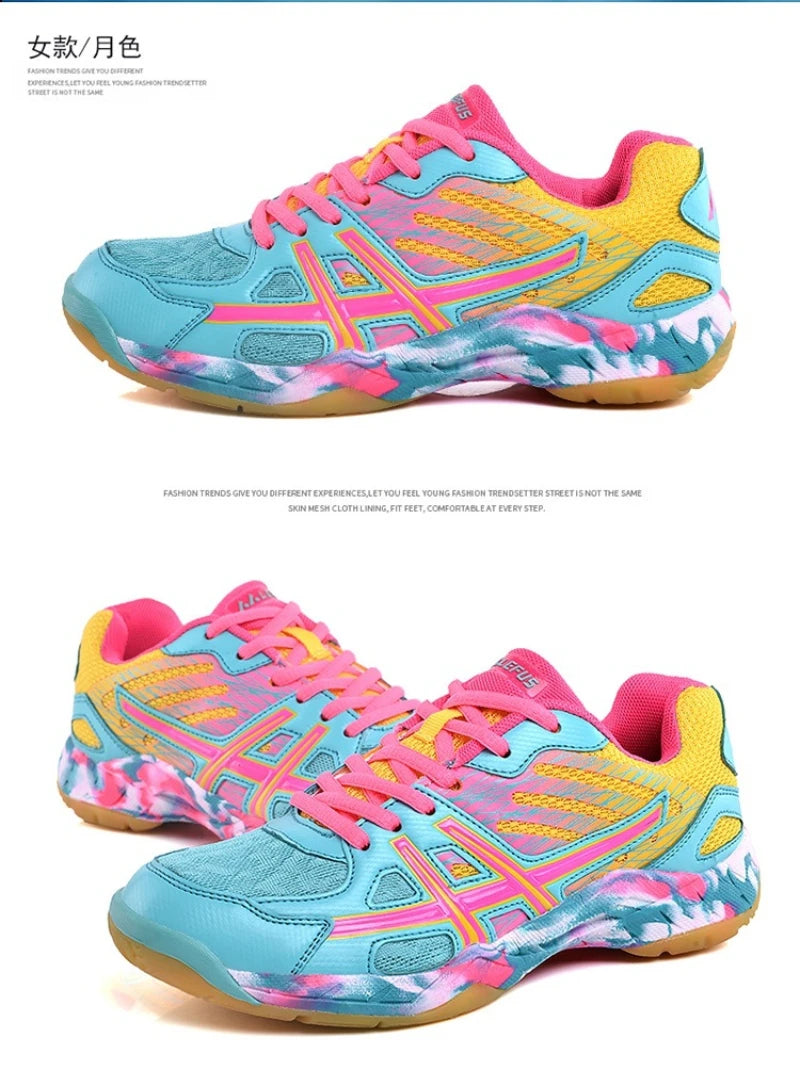 Badminton Shoes For Men And Women Lightweight Breathable Non-Slip Wear-Resistant Table Tennis Indoor Tennis Sports Shoes
