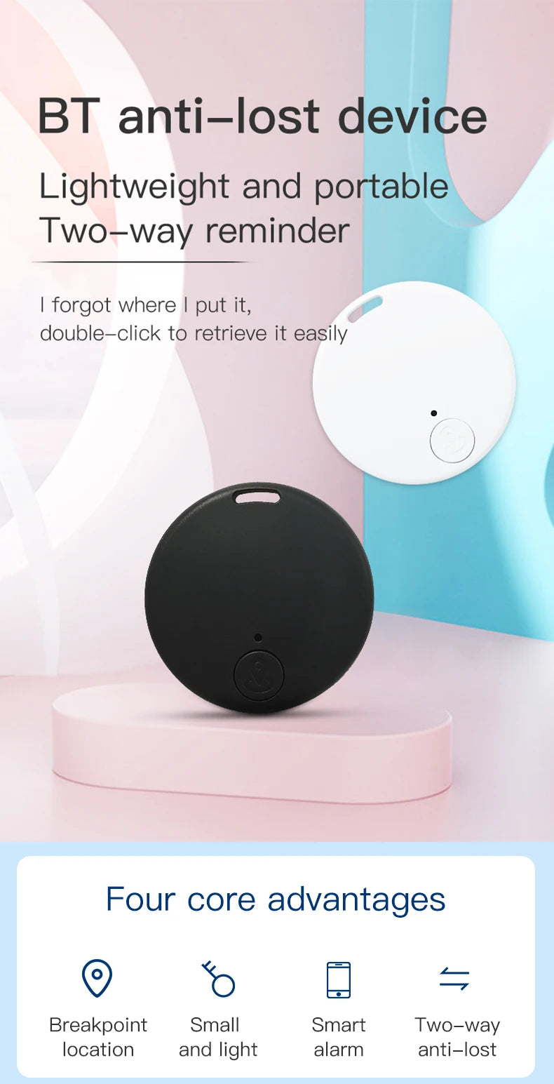 Smart Mini GPS Tracker Key Kids Car Finder Pets Locator Bluetooth Tracker Device Anti-lost Reminder Device Locator Accessories