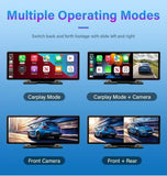 Srnubi 10.26" Dash Cam Rearview Carplay Android Auto 4K DVR Navigation Player Dual Lens Recorder Dashboard WIFI BT
