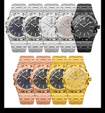 BINBOND Sturdy Stainless Steel Strap Quartz Wristwatches for Men Luxury Luminous Waterproof Auto Date Accurate Men's Watch Reloj