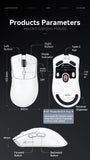 Ratón Bluetooth Attack Shark R1, 18000 dpi, PAW3311, conexión inalámbrica trimodo, ratón para juegos macro