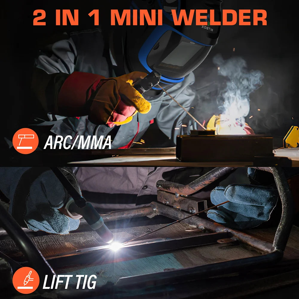 HITBOX ARC200D Welding Machine 2-in-1 ARC MMA LIFT TIG Mini IGBT Inverter LED Digital Display Portable Home Welder 220V 10-200A