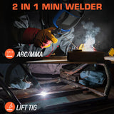 HITBOX ARC200D Welding Machine 2-in-1 ARC MMA LIFT TIG Mini IGBT Inverter LED Digital Display Portable Home Welder 220V 10-200A