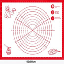 UNTIOR-Silicone Baking Mat, Kneading Dough, Pizza Dough Maker, Cake Batter, Kitchen Cooking Grill, Non-Stick Gadgets, Bakeware, 1Pc 