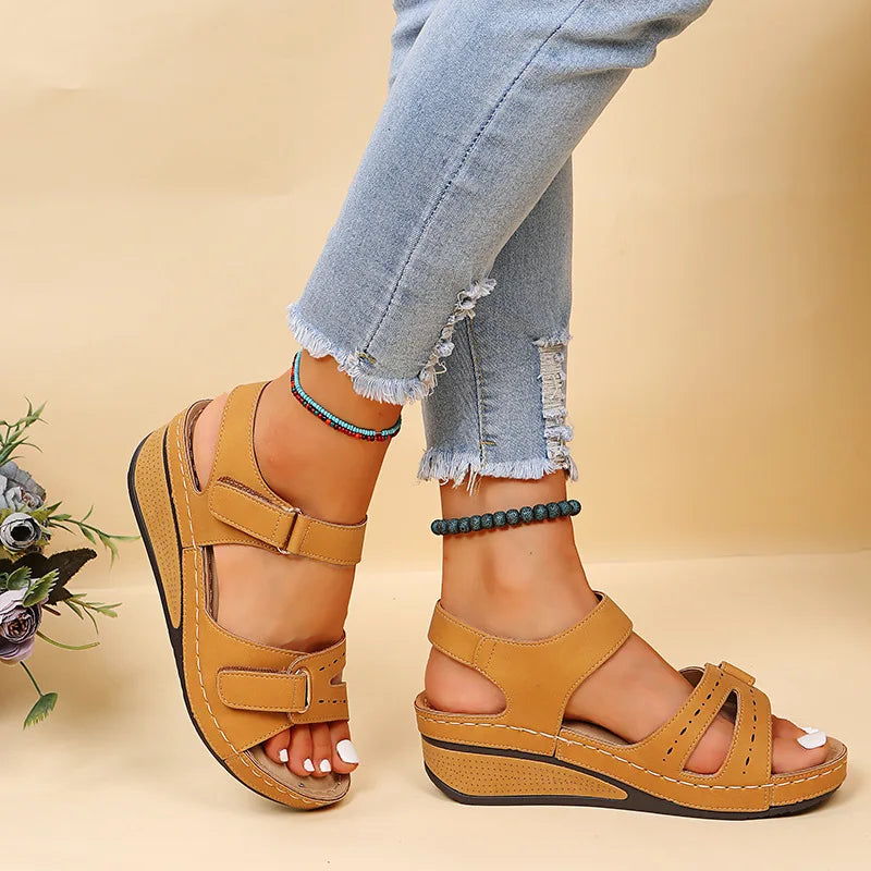 Sandalias de verano para mujer, sandalias romanas vintage, zapatos de playa antideslizantes a la moda para mujer, zapatos de punta abierta para caminar para mujer, zapatos para mujeres