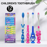 12pcs Children's soft bristled toothbrush, cleaning and protecting gums, suitable for babies aged