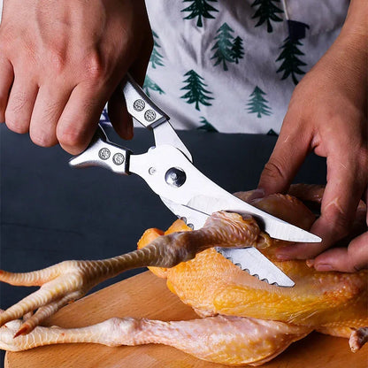 Stainless Steel Chicken Bone Scissors Kitchen Scissors Household Food Scissors Fish Chicken Duck Cutter Scissors Knife