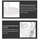 16 Inch Smart Pedestal Standing Fan Shaking Time Outdoor Remote Control Floor Fan for Living Room Bedroom Kitchen Home Office
