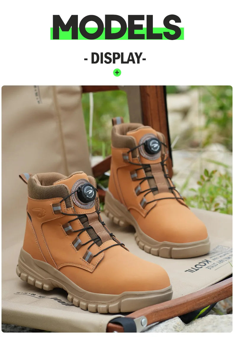 Work Safety Boots Men Waterproof Security Boots lightweight Industrial Steel Toe Work Shoes Protective Men Safety Shoes Size 48