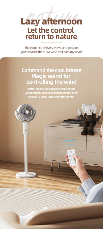 F1 Air Turbine Circulation Fan Floor-standing Fans Adjustable Air Circulating Fan Adjustable Height Timing Control Rechargeab