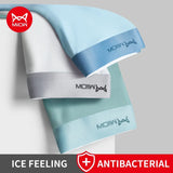 MiiOW 3Pcs Lot Men Boxer Shorts Graphene Antibacterial Ice Silk Underwear Men's Boxer Shorts Seamless Breathable Male Panties L-5XL