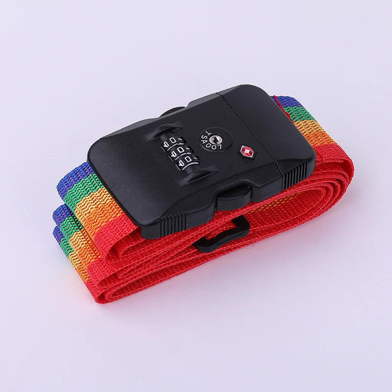 TSA Password Customs Lock Luggage Cross Belt Adjustable Travel Suitcase Band Luggage Suitcase Rope 2M Straps Travel Accessories