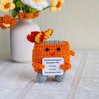 New Knitted Positive Turtle Doll Handmade Emotional Support Positive Crochet Sea Turtles Gifts for Christmas New Year Birthday