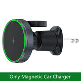 Novo carregador magnético sem fio para carro 2 em 1, para apple watch iwatch 8 7 6 iphone 15 14 13 12 pro max, suporte de carregamento rápido para carro