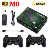 Consola de videojuegos Stick Lite 4K HD M8 de 64 GB con doble mando inalámbrico para 10 000 juegos retro, regalo de Navidad para niños.