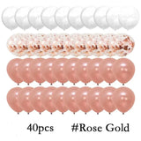 Confetti Latex Balloon for Party Decorations, Blue, Pink, Gold, Birthday, Baby Shower, Wedding, 12in, 40pcs per set 