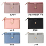 Cute Fashion PU Leather Mini Coin Purse Women Solid Color Credit Card Holder Bags Small Wallet Money Bag Purse Card Holder