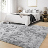 Soft Area Rugs for Living Room Non-Slip Thick Plush Carpets for Winter Anti-Slip Fluffy Artificial Velvet Rugs Soft Gray Carpets