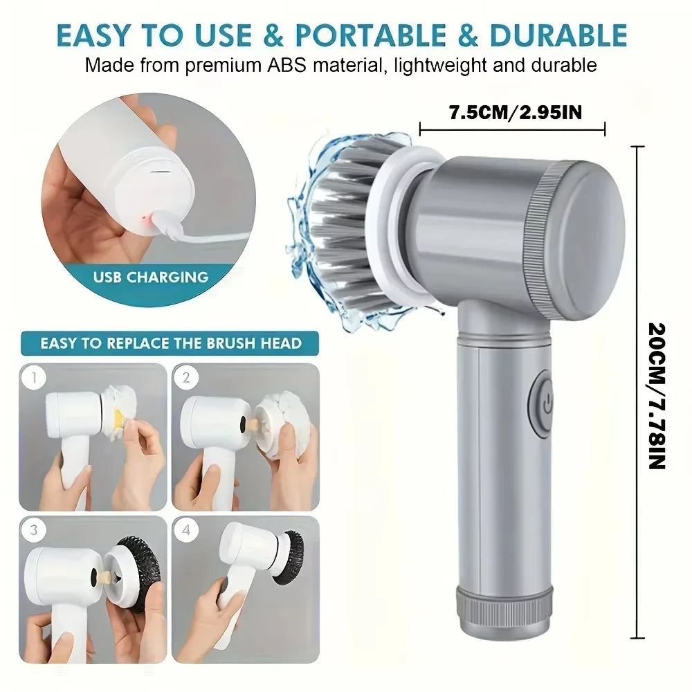 Cepillo eléctrico Xiaomi MIJIA para limpieza de baño con 5 cabezales reemplazables.