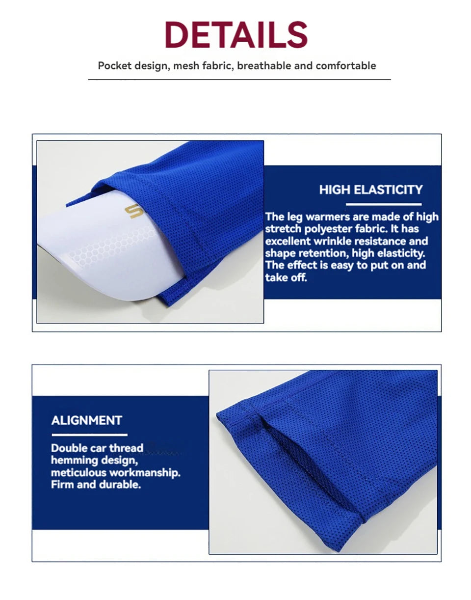 Loogdeel Soccer Shin Guard Covers,Shin Pads Socks Soccer Sock Sleeves Shin Pads Holders Shin Guard Sleeves for Kids Youth Adults