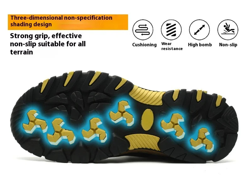High Top Safety Shoes Men Steel Toe Work Shoes Men Women Work Safety Boots Anti Smash Safety Indestructible waterproof boots