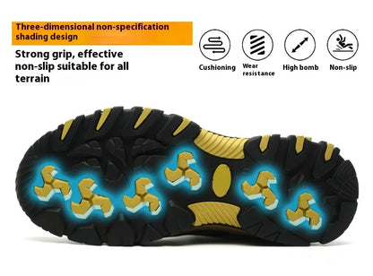 High Top Safety Shoes Men Steel Toe Work Shoes Men Women Work Safety Boots Anti Smash Safety Indestructible waterproof boots