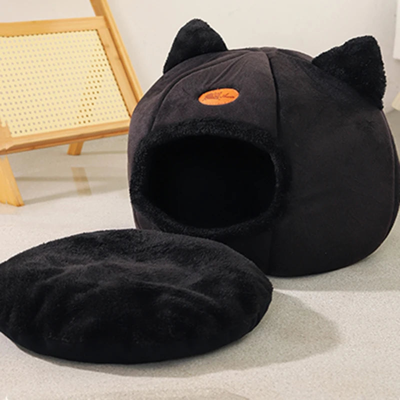 New Deep Sleep Comfort In Winter Cat Bed Little Mat Basket Small Dog House Products Pets Tent Cozy Cave Nest Indoor Cat Bed