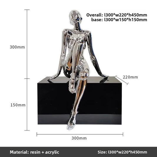 Mechanical Goddess Ornament - High-Tech Technological Decoration for Living Room, Entryway, TV, Wine Cabinet, Office Desktop