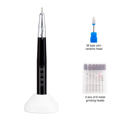 85w Brushless Motor Cordless Nail Drill 35000RPM Electric Handle Pen Drill Pedicure Rechargeable Handpiece Portable Base Charge