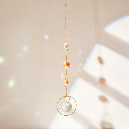 Colgante de cristal para jardín, atrapasol, campanillas de viento, prisma arcoíris, cadena de cristal para ventana, campana colgante, árbol de Navidad, decoración del hogar
