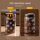 316 Stainless Steel Vacuum Coffee Storage Container Airtight Light-proof Tea Spice Food Storage Jar Kitchen Tool