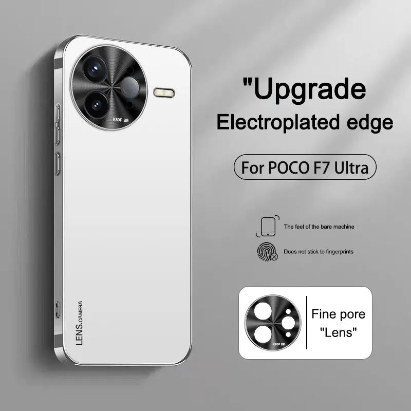 For Xiaomi POCO F7 Ultra Case Hard AG Matte Plating Lens Protective Back Cover Cases For Xiaomi POCO F7 F6 F5 Pro Phone Shell