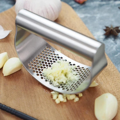 Upgraded Stainless Steel Garlic Press Squeezer Manual Garlic Ginger Rocker Crusher Garlic Cutting Mince Tools Kitchen Gadgets