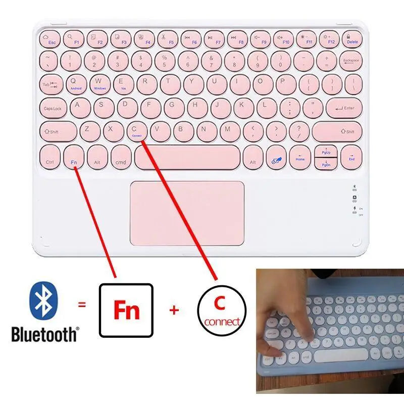 Bluetooth Keyboard Case For Xiaomi Redmi Pad Pro 12.1 Inch Tablet Case Trackpad Backlit Keyboard Cover Spanish Portuguese Funda