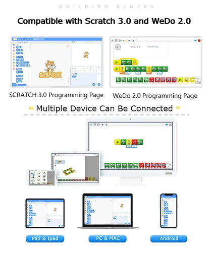 NEW Technical WeDo 2.0 Core Educational Set Building Blocks with Book DIY Parts 45300 Scratch 3.0 Children Toys Christmas Gifts