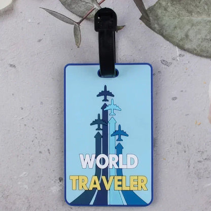 New PVC Soft Glue Airplane Luggage Tag Card Cover Name Labels Suitcase ID Address Hang Tag Boarding Pass Labels Travel Access