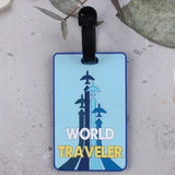 New PVC Soft Glue Airplane Luggage Tag Card Cover Name Labels Suitcase ID Address Hang Tag Boarding Pass Labels Travel Access