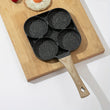 1pc medical stone four-hole omelette pot household non-stick flats-bottomed egg dumpling pot breakfast egg burger frying pan