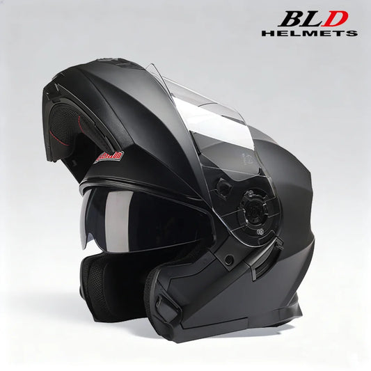 BLD Modular Motorcycle Full Face Helmet ECE Flip-up Double Anti-Fog Visor Purple Bird Sport Design In Stock Adult Men and Women